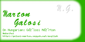 marton galosi business card